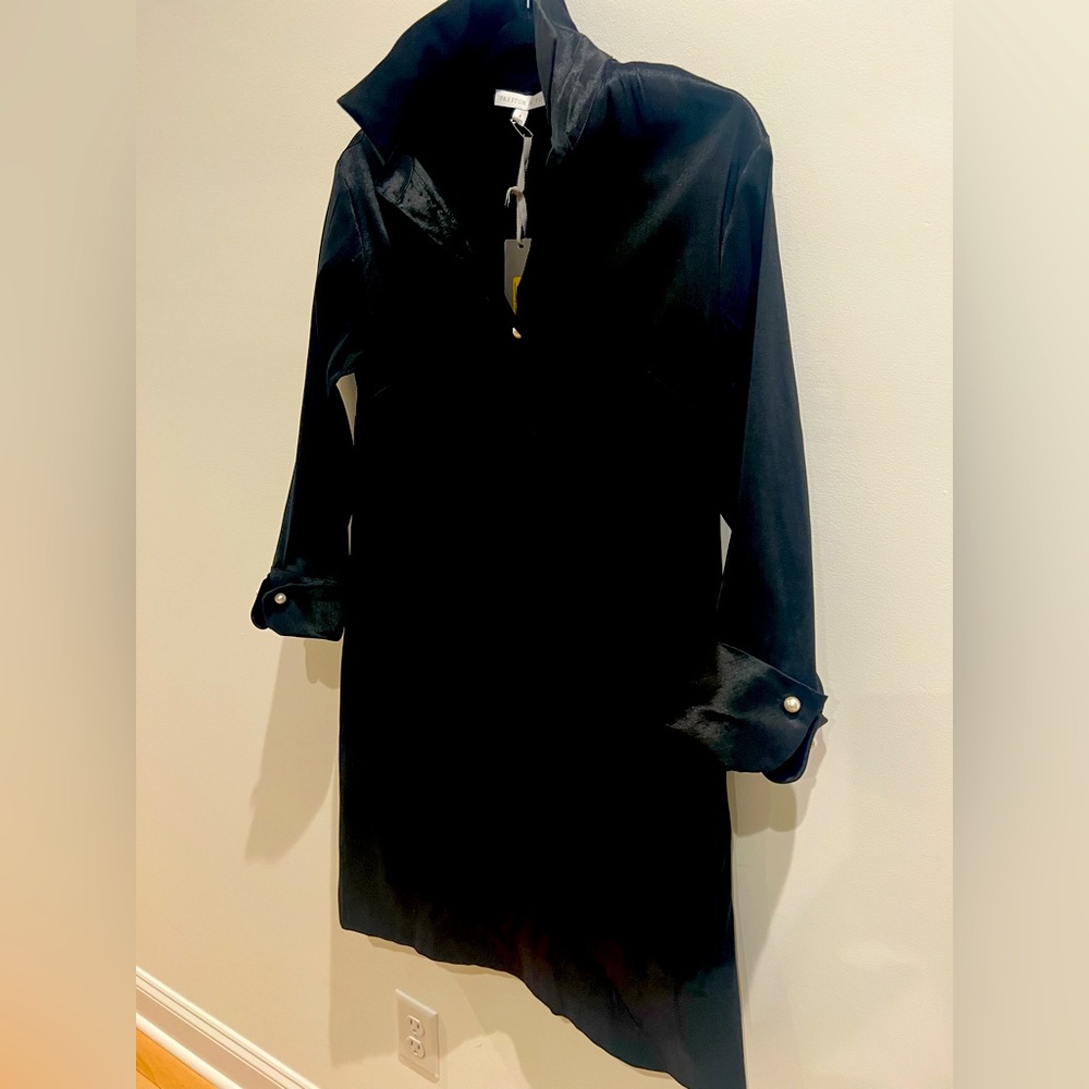 Black Taffeta Shift Dress -Preston & York - NWT